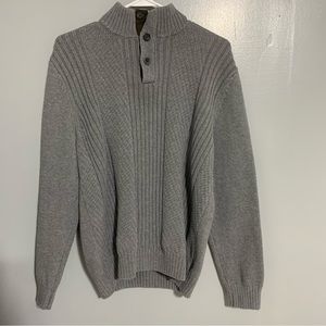 chaps men's sweater Grey‎ long sleeve 100% cotton size M